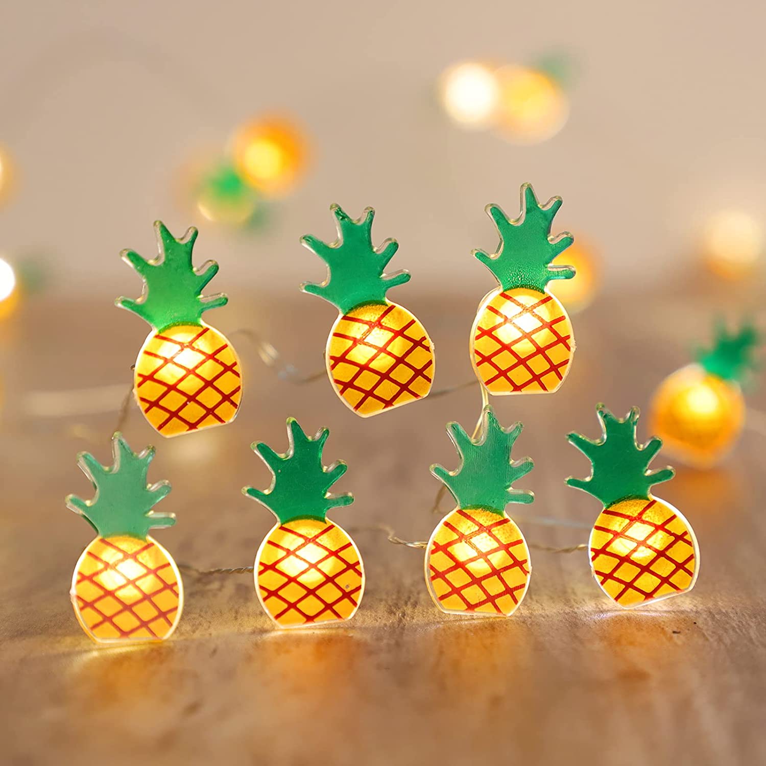 Pille Çalışan Ananas LED Dize Işıkları