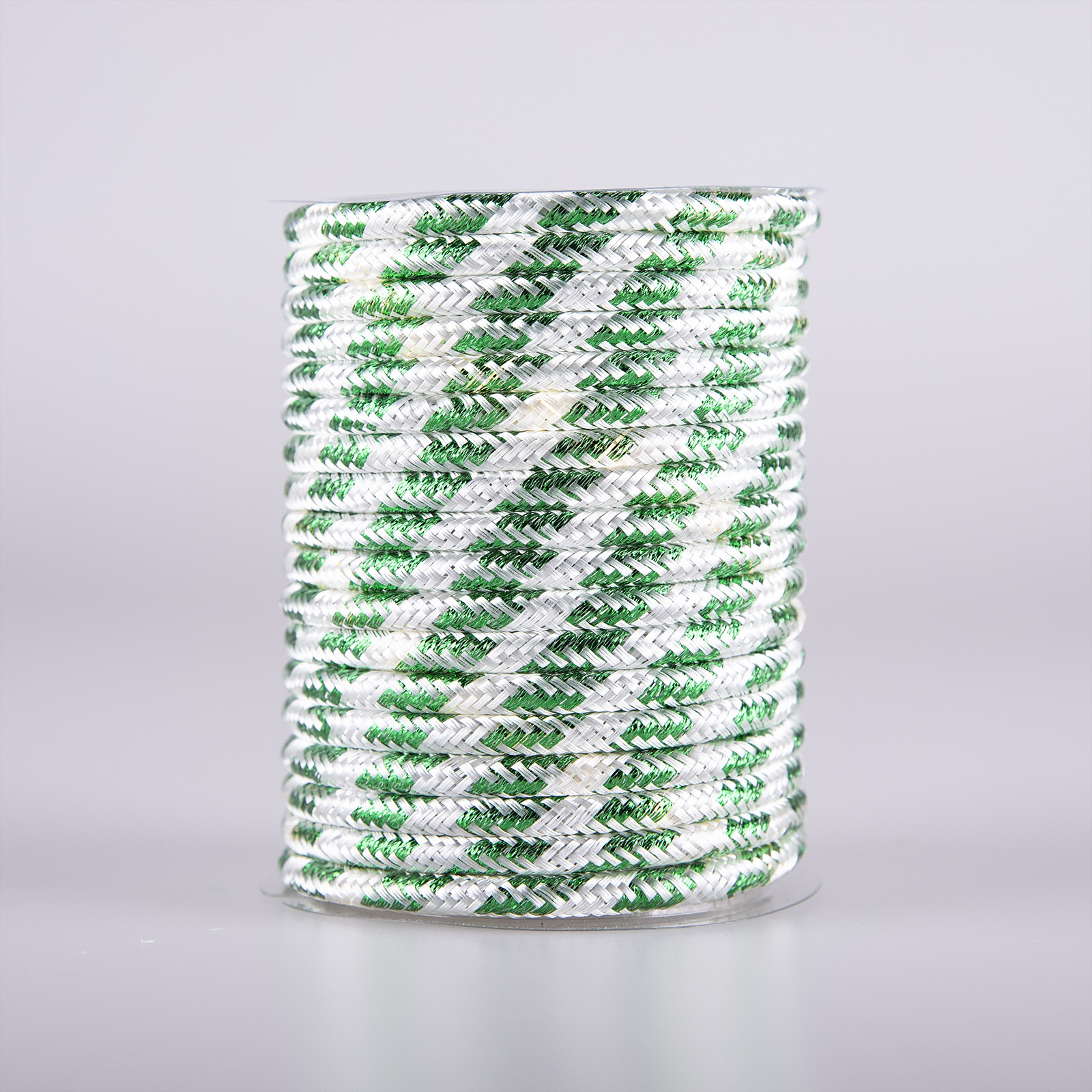 Green and White woven nylon wire Rope Lights