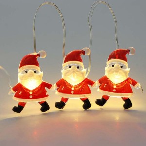 Guirnalda de luces LED de Santa Claus a pilas