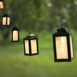 Metal Lantern Solar String Light Wholesale Outdoor Patio String Lights | ZHONGXIN