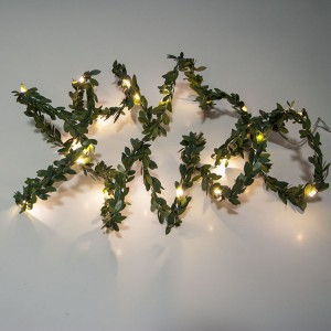 Lighted Miniature Leaf Garland with LED Lights Wholesale | ZHONGXIN