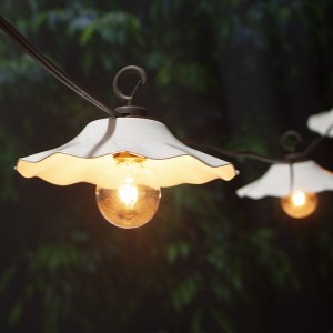 Metal Cafe String Lights Wholesale With Clear Globe Lights | ZHONGXIN