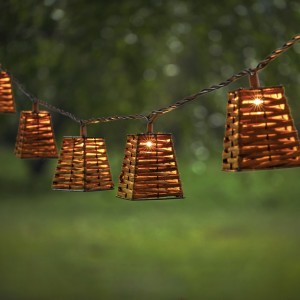 rattan lantern string light