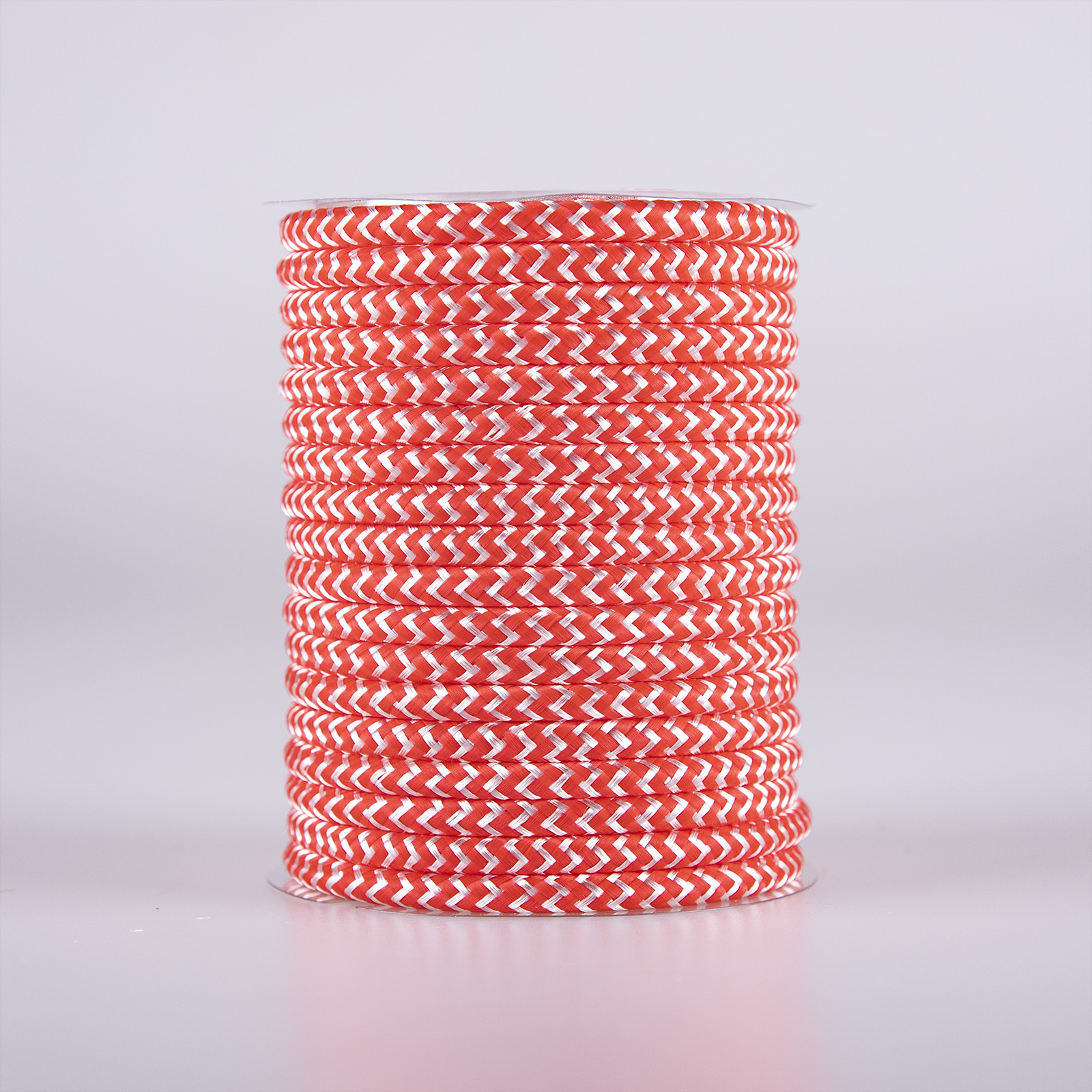 Red and White woven nylon wire Rope Lights