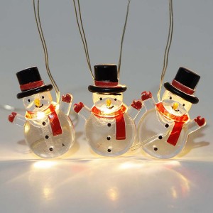Guirnalda de luces LED de boneco de neve