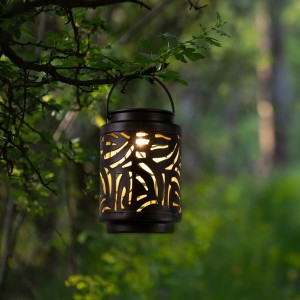 Hanging Decor Solar Metal Lantern Outdoor Light | ZHONGXIN