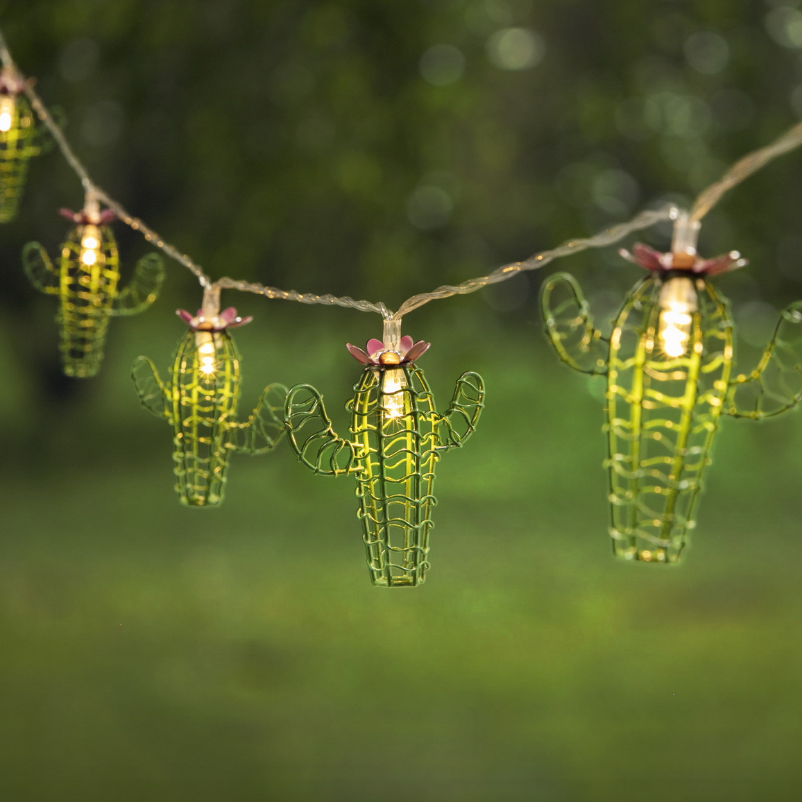 Wire Cactus String Lights
